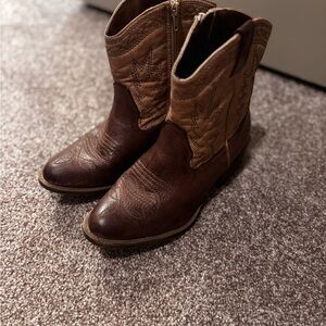 Brown and Tan Cowboy Boots